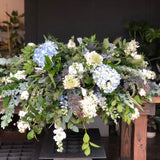 blue skies casket spray shop now at flower + furbishCasket spray, floral arrangement, Funeral, sympathy