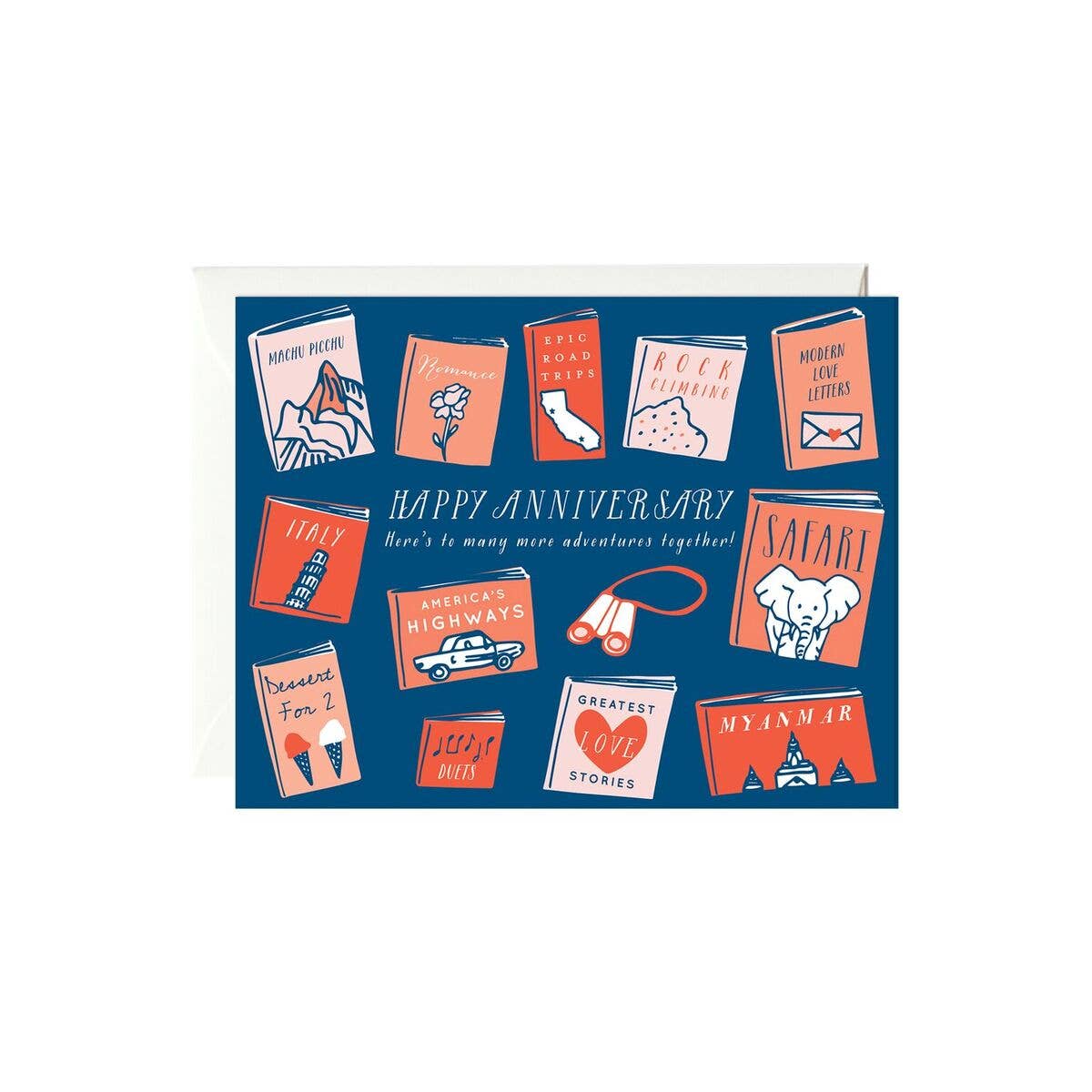 anniversary adventures blank card card from flower + furbish Shop now at flower + furbish