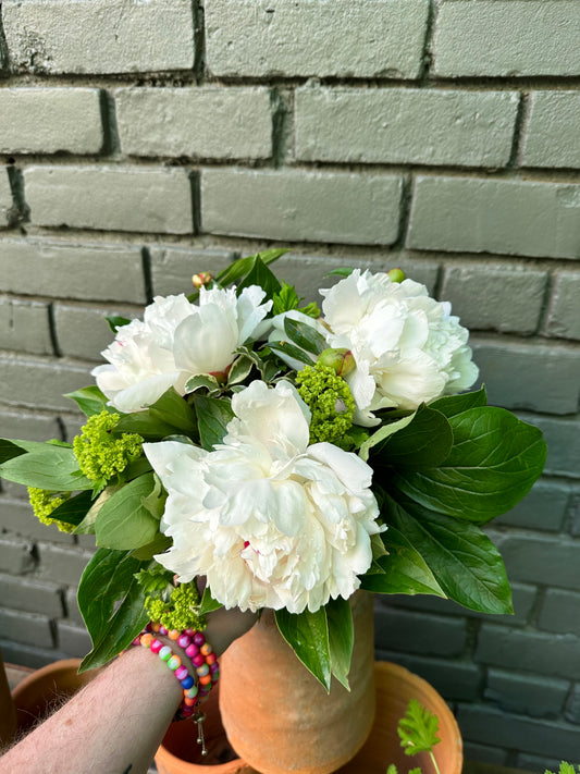 Peony vase flowers from flower + furbish Shop now at flower + furbish