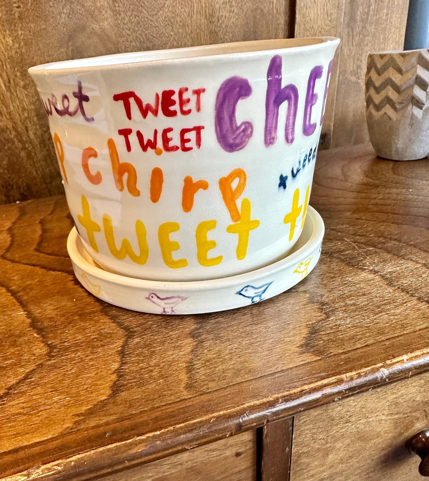tweet tweet pot plant pot from flower + furbish Shop now at flower + furbish