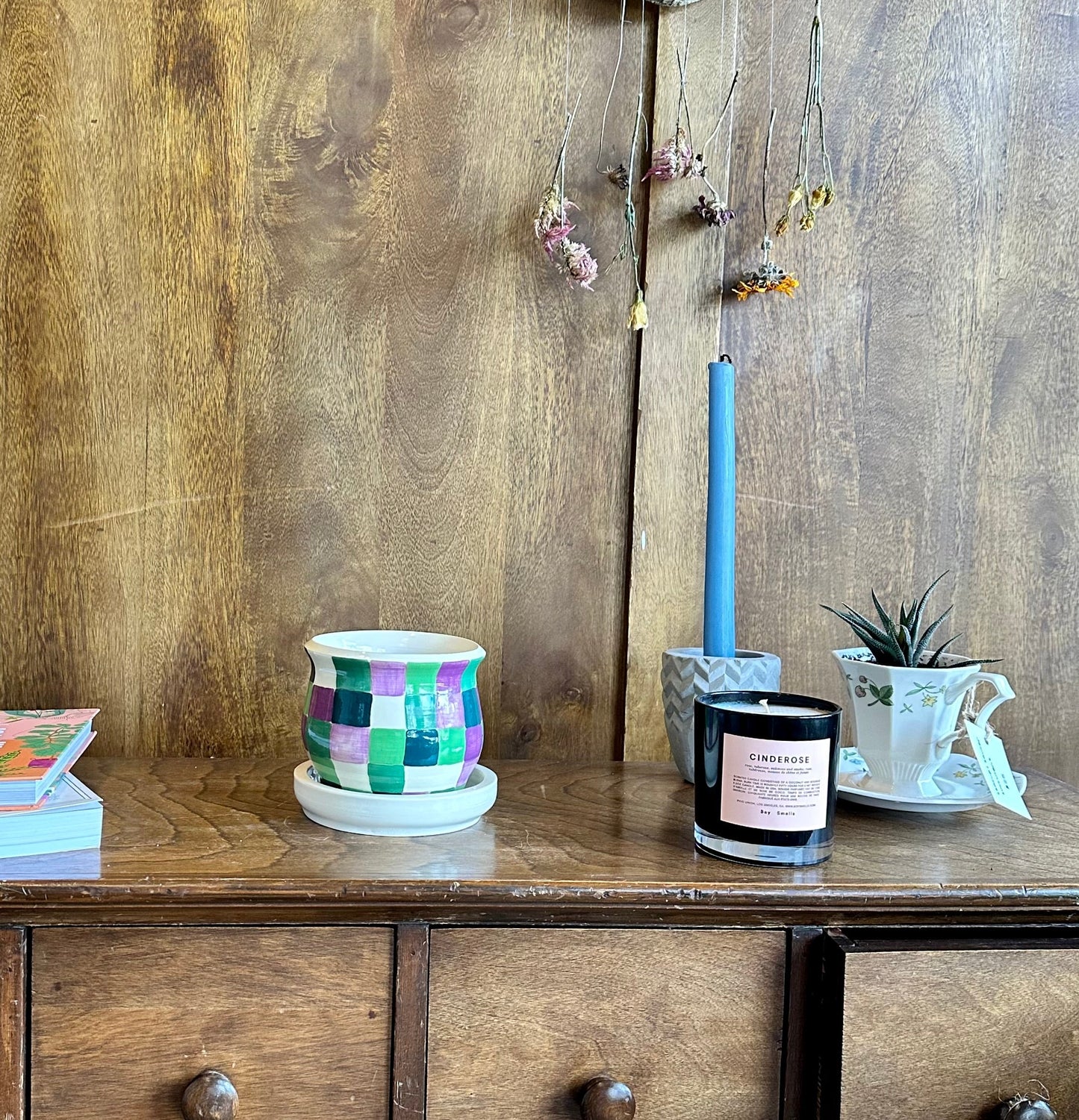 checkered pot plant pot from flower + furbish Shop now at flower + furbish