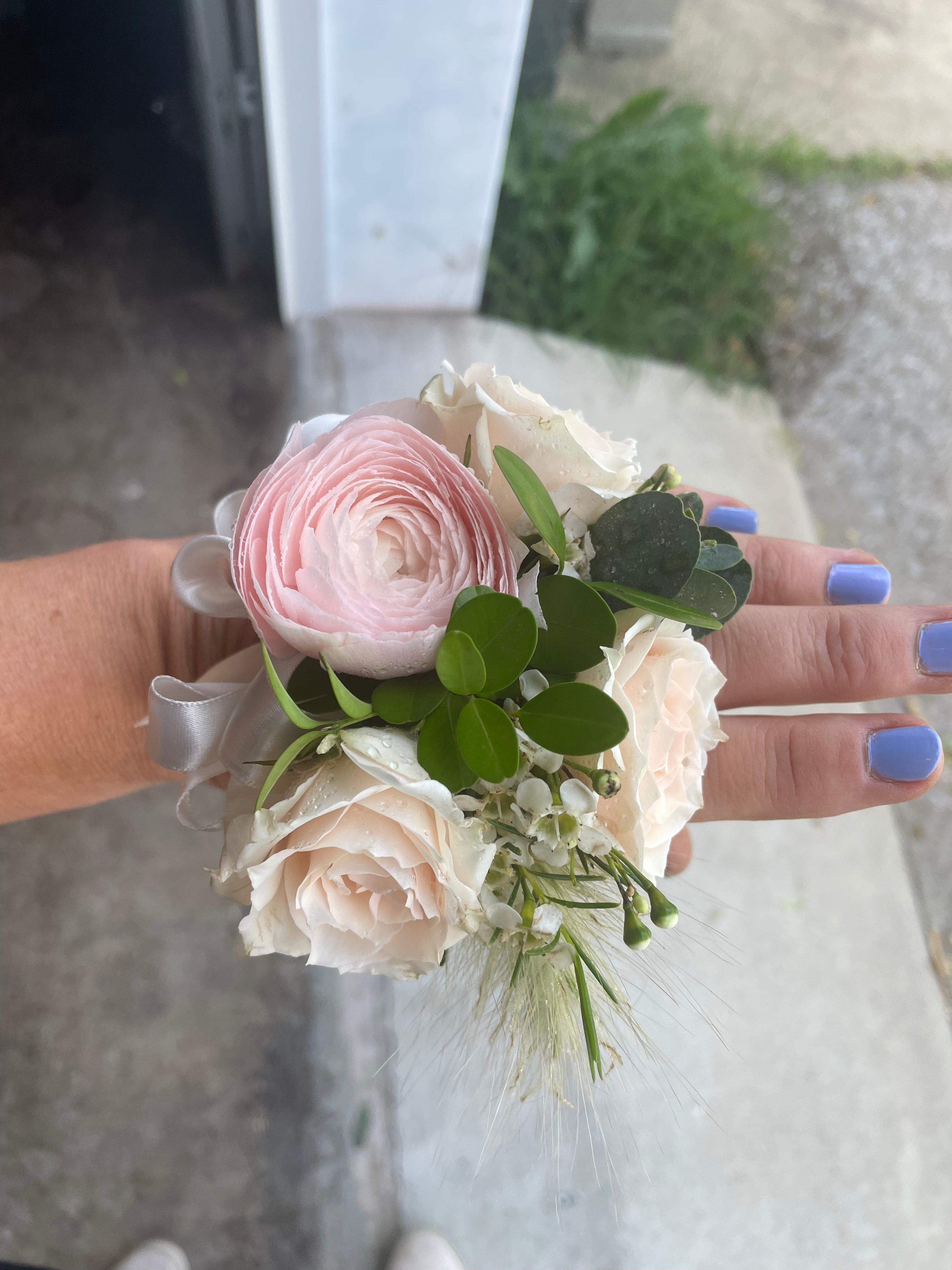 wrist corsage flowers from flower + furbish Shop now at flower + furbish