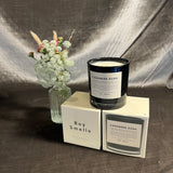 cashmere kush boy smells candle candle from flower + furbish Shop now at flower + furbish