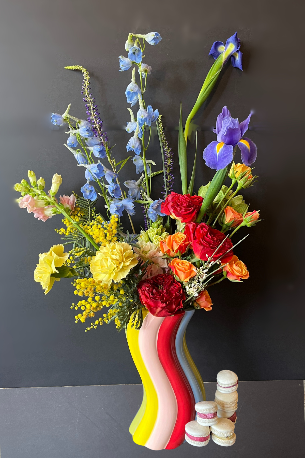 the painted lady (with macarons!) shop now at flower + furbishfresh flowers, Gift, Valentine’s day