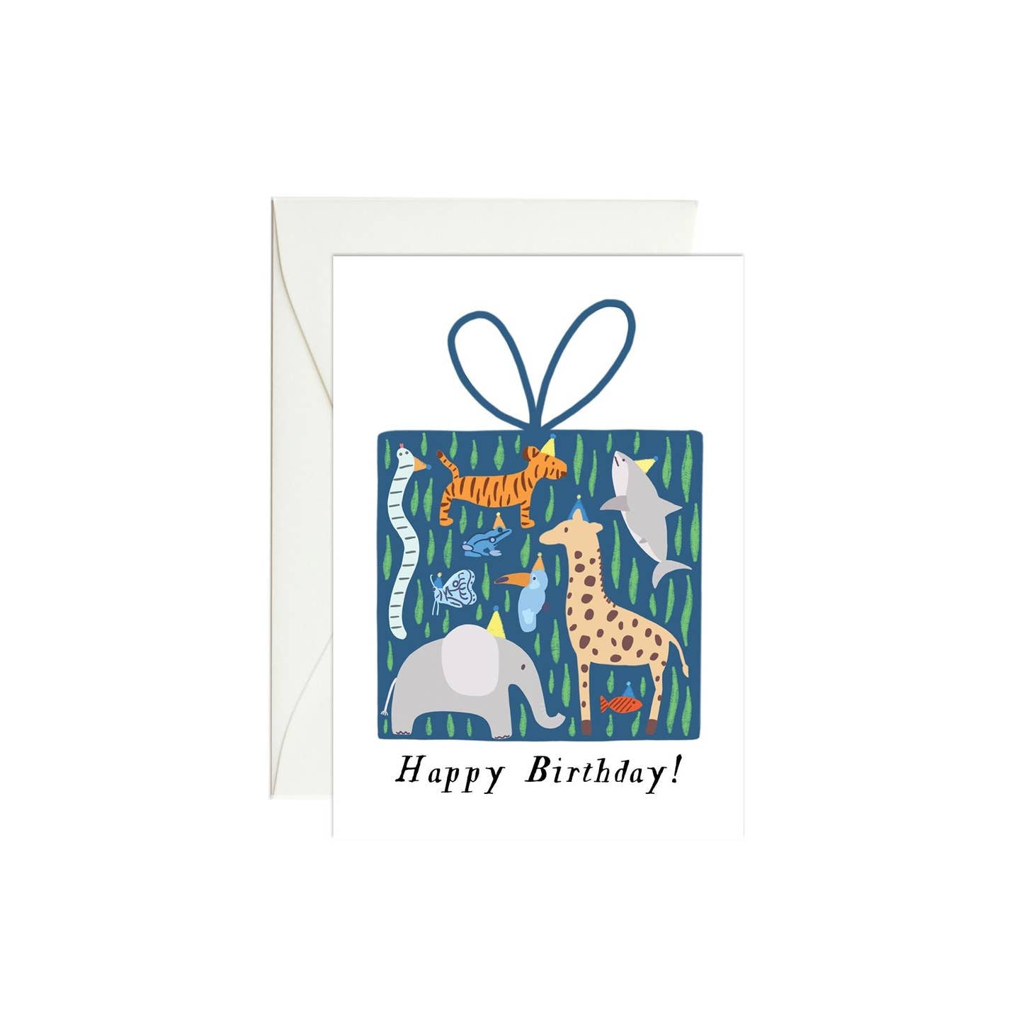 wild birthday mini blank card card from flower + furbish Shop now at flower + furbish