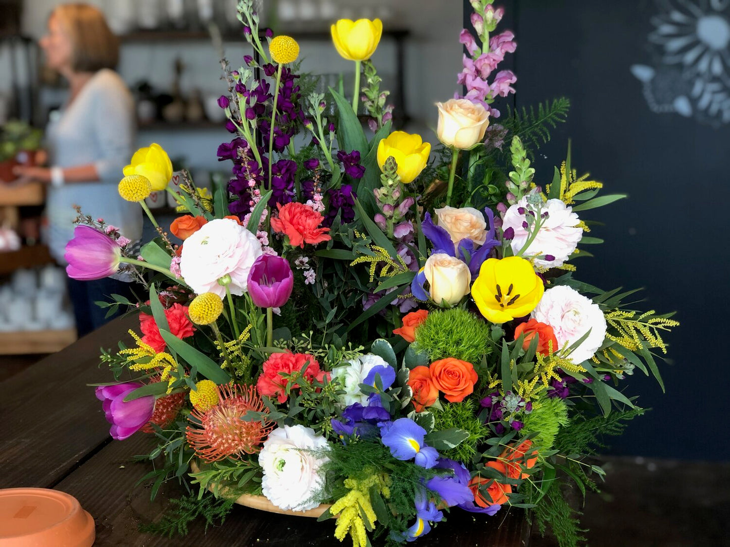 vibrant memories urn arrangement funeral from flower + furbish Shop now at flower + furbish