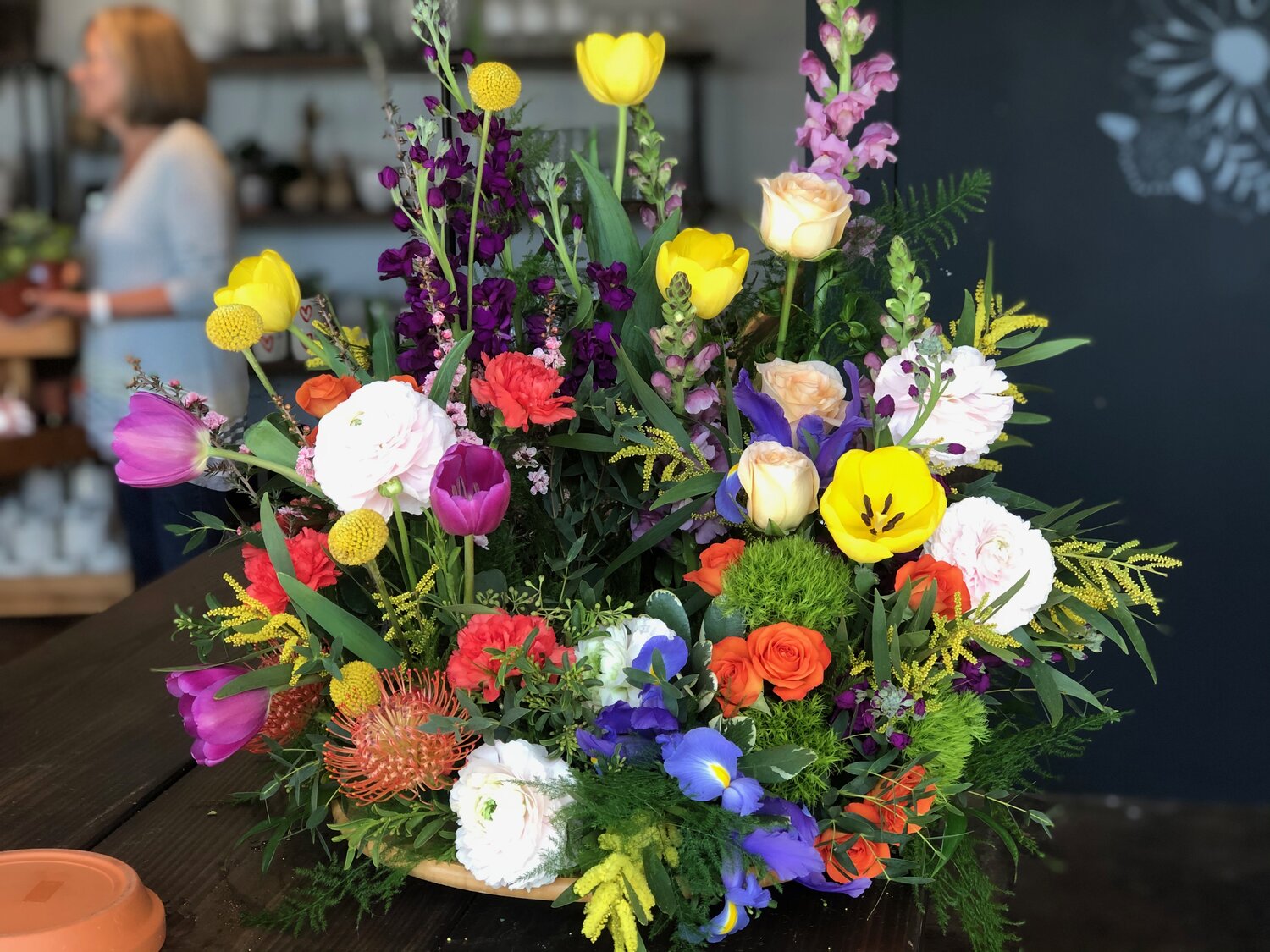 vibrant memories urn arrangement funeral from flower + furbish Shop now at flower + furbish