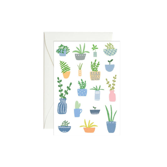 houseplants mini blank card card from flower + furbish Shop now at flower + furbish