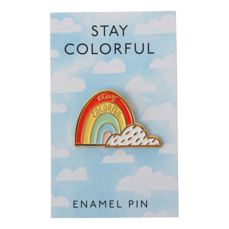 stay colorful enamel pin enamel pin from flower + furbish Shop now at flower + furbish