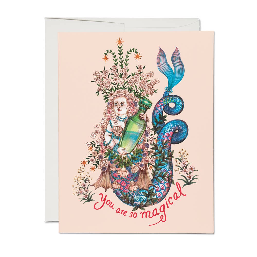 magical mermaid blank card card from flower + furbish Shop now at flower + furbish