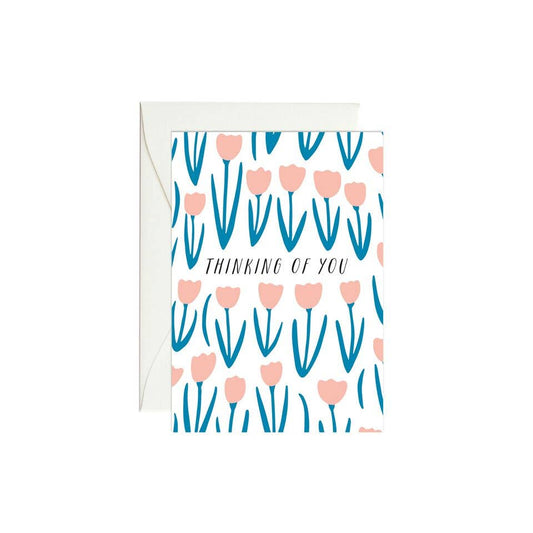 thinking of you mini blank card card from flower + furbish Shop now at flower + furbish