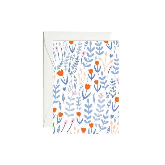 red tulip mini blank card card from flower + furbish Shop now at flower + furbish