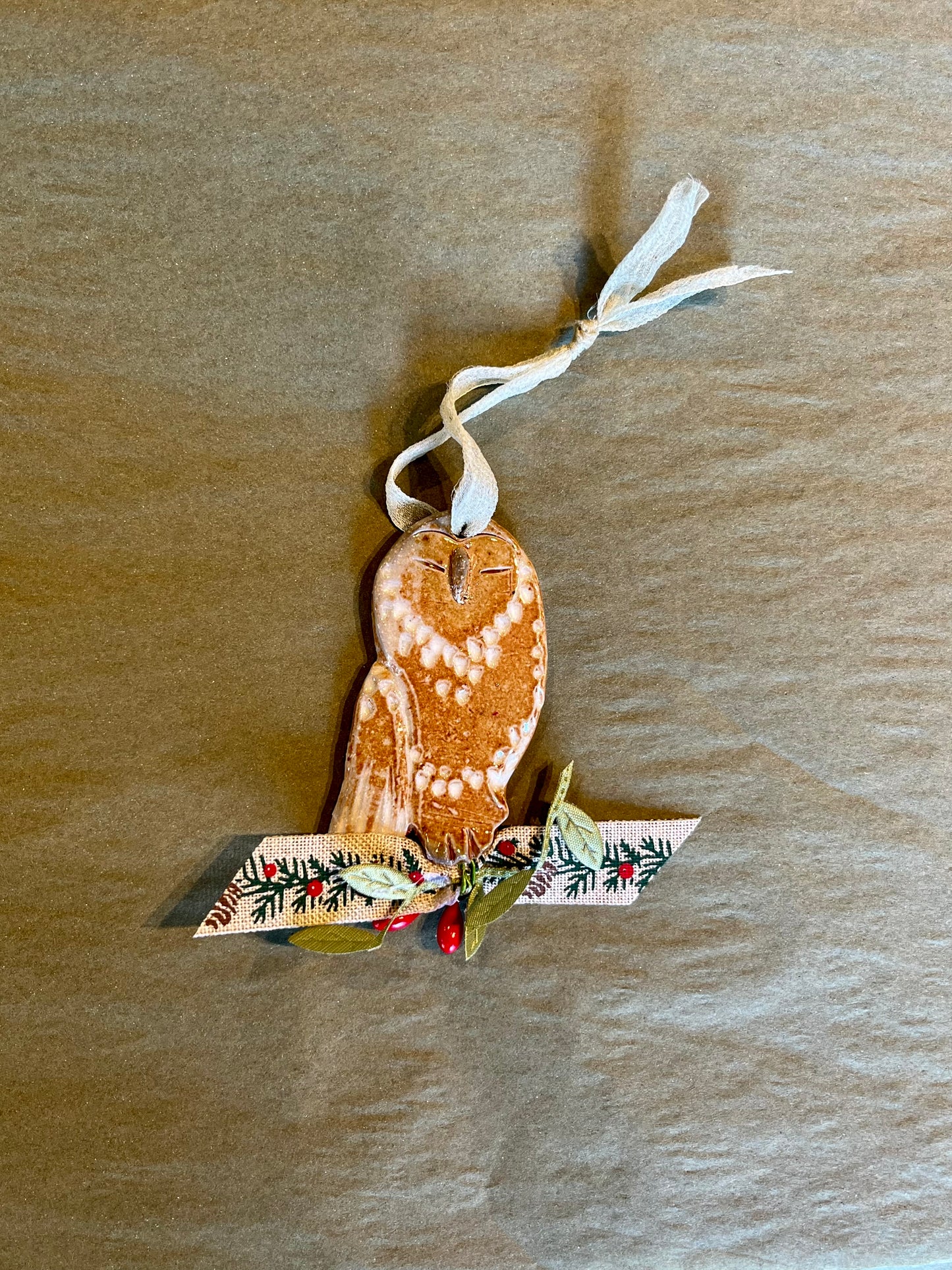 handmade owl ornaments Gift from flower + furbish Shop now at flower + furbish