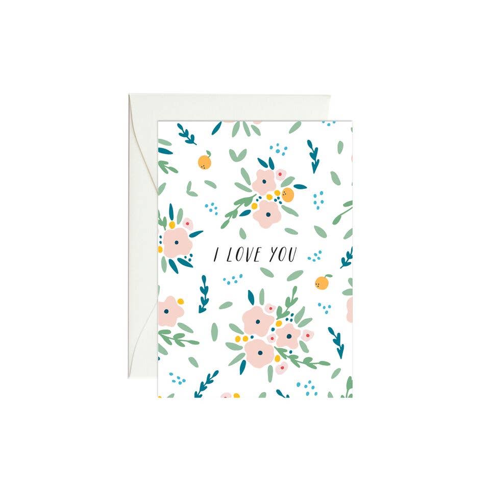 i love you bouquets mini blank card card from flower + furbish Shop now at flower + furbish