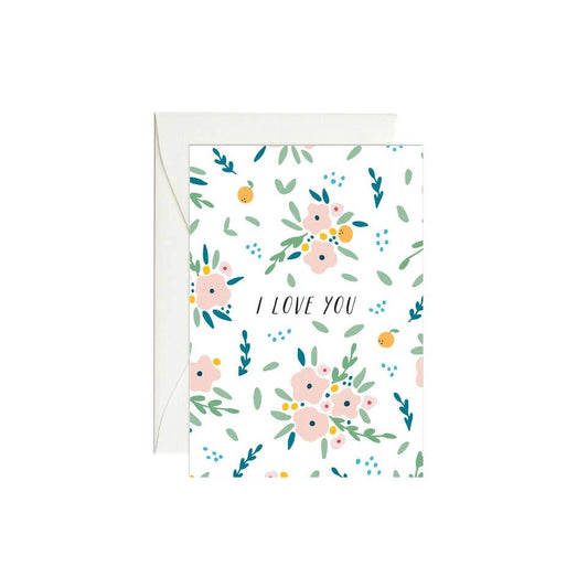 i love you bouquets mini blank card card from flower + furbish Shop now at flower + furbish