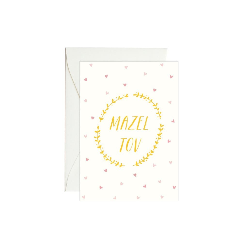mazel tov mini blank card card from flower + furbish Shop now at flower + furbish