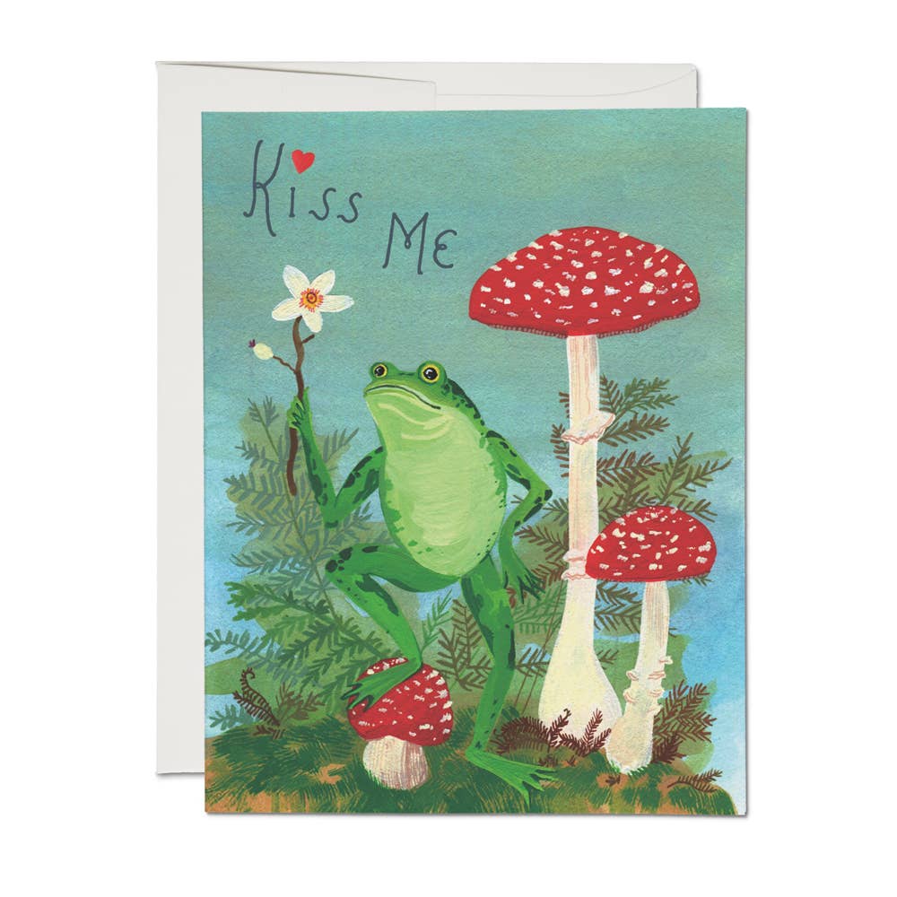 kiss me blank card card from flower + furbish Shop now at flower + furbish