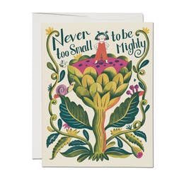 never too small blank card card from flower + furbish Shop now at flower + furbish