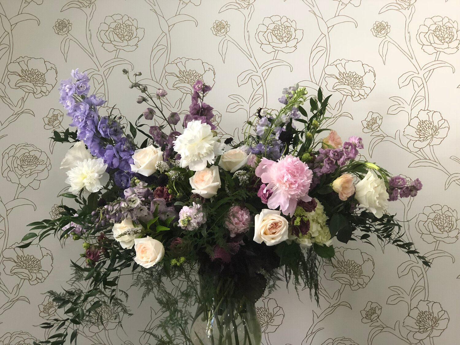 soft + serene shop now at flower + furbishfloral arrangement, Funeral, sympathy, vased arrangement