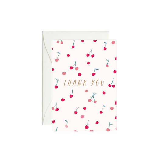 thank you cherries mini blank card card from flower + furbish Shop now at flower + furbish