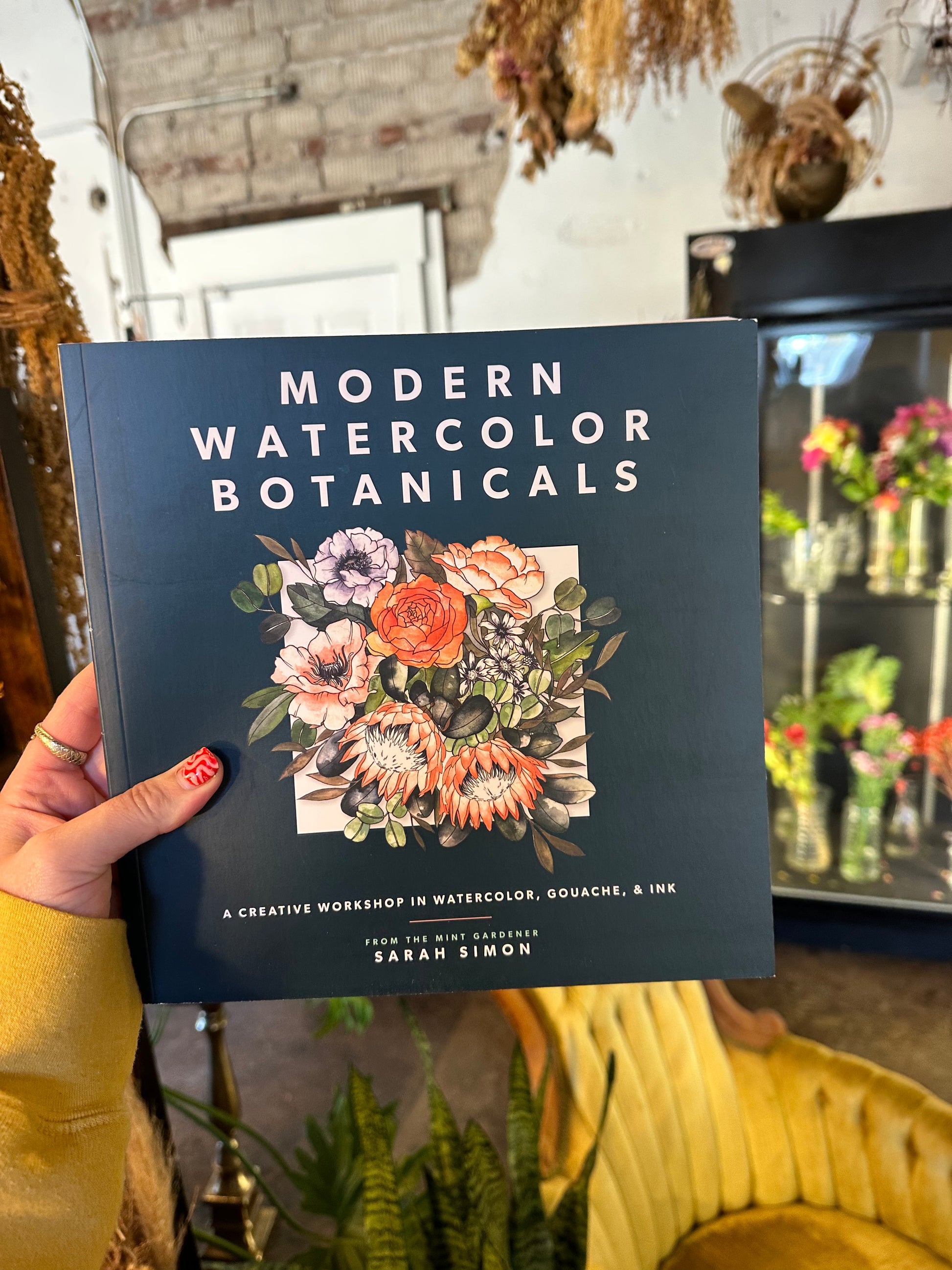 modern watercolor botanicals: a creative workshop in watercolor, gouache, & ink  from flower + furbish Shop now at flower + furbish