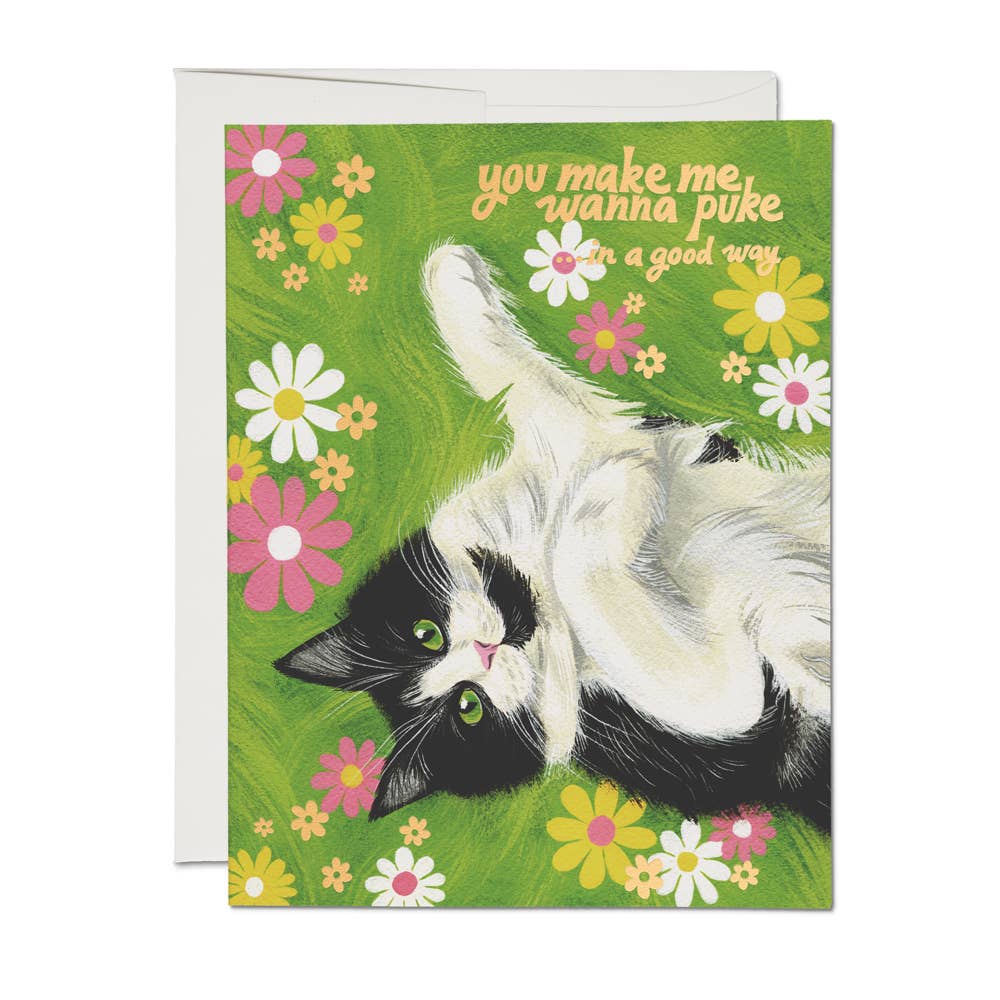 nice kitty blank card card from flower + furbish Shop now at flower + furbish