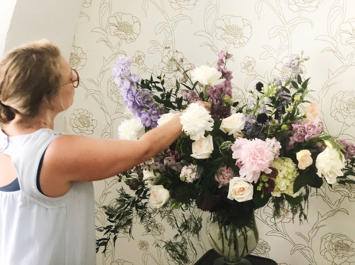 soft + serene shop now at flower + furbishfloral arrangement, Funeral, sympathy, vased arrangement