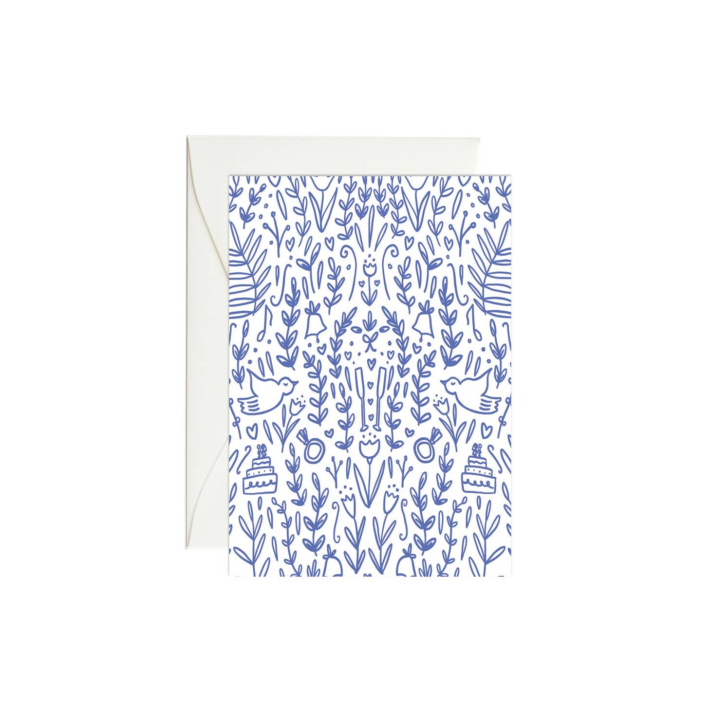 blue dove wedding mini blank card card from flower + furbish Shop now at flower + furbish