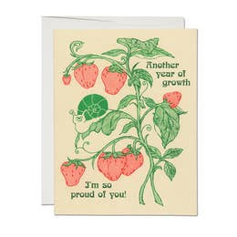 another year of growth birthday blank card card from flower + furbish Shop now at flower + furbish