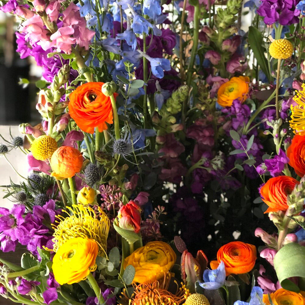vibrant memories urn arrangement shop now at flower + furbishfloral arrangement, Funeral, sympathy, Urn wreath