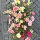 muted colors standing spray