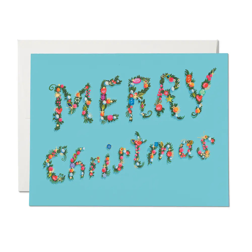 merry christmas blank card card from flower + furbish Shop now at flower + furbish