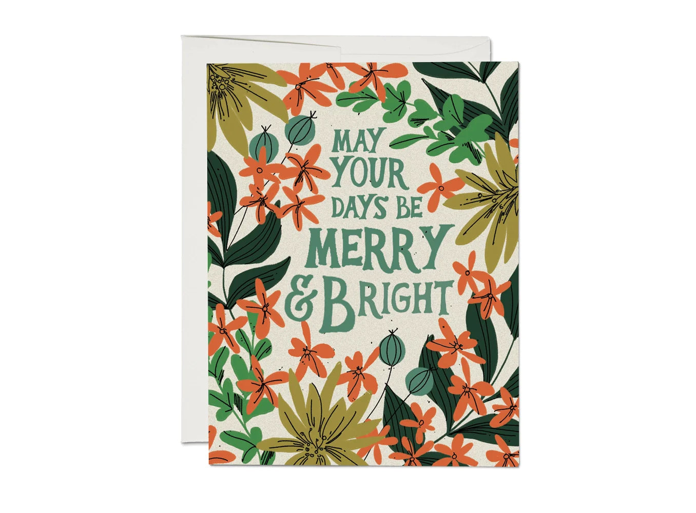 merry and bright blank card card from flower + furbish Shop now at flower + furbish