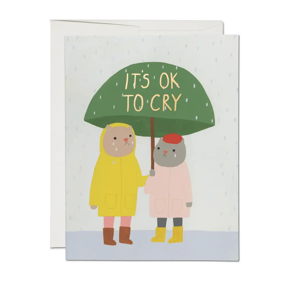 ok to cry blank card card from flower + furbish Shop now at flower + furbish