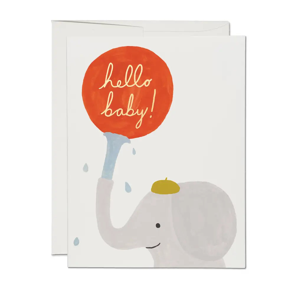 little elephant baby blank card card from flower + furbish Shop now at flower + furbish