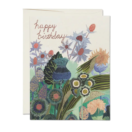 thistle birthday blank card card from flower + furbish Shop now at flower + furbish