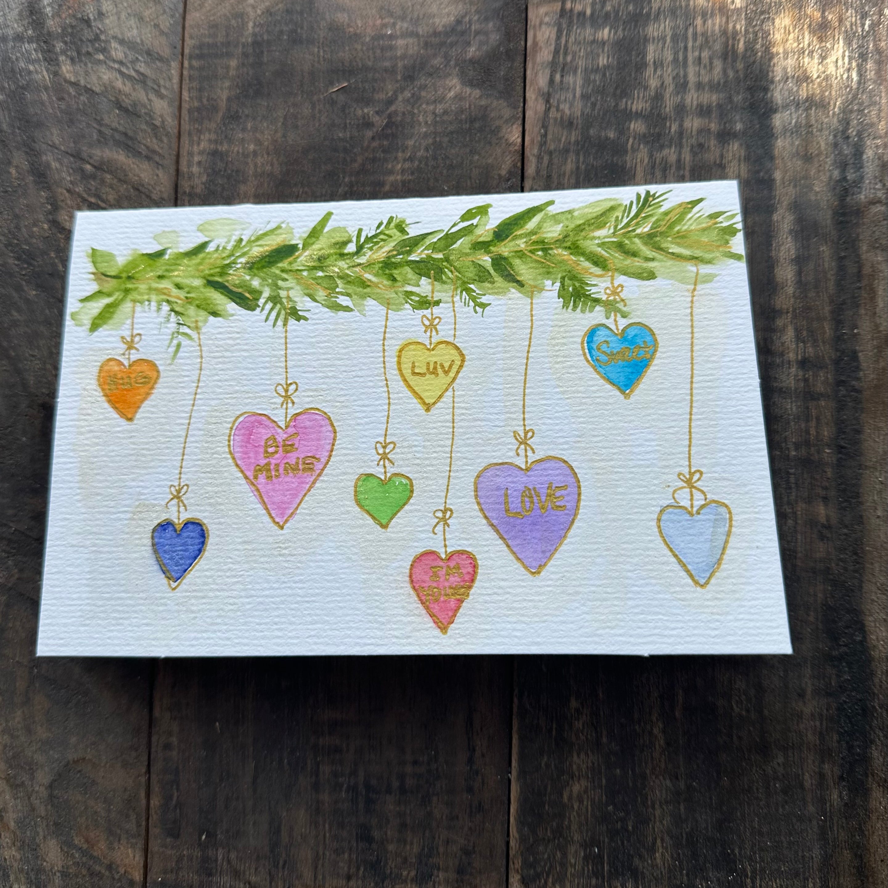 handpainted blank cards