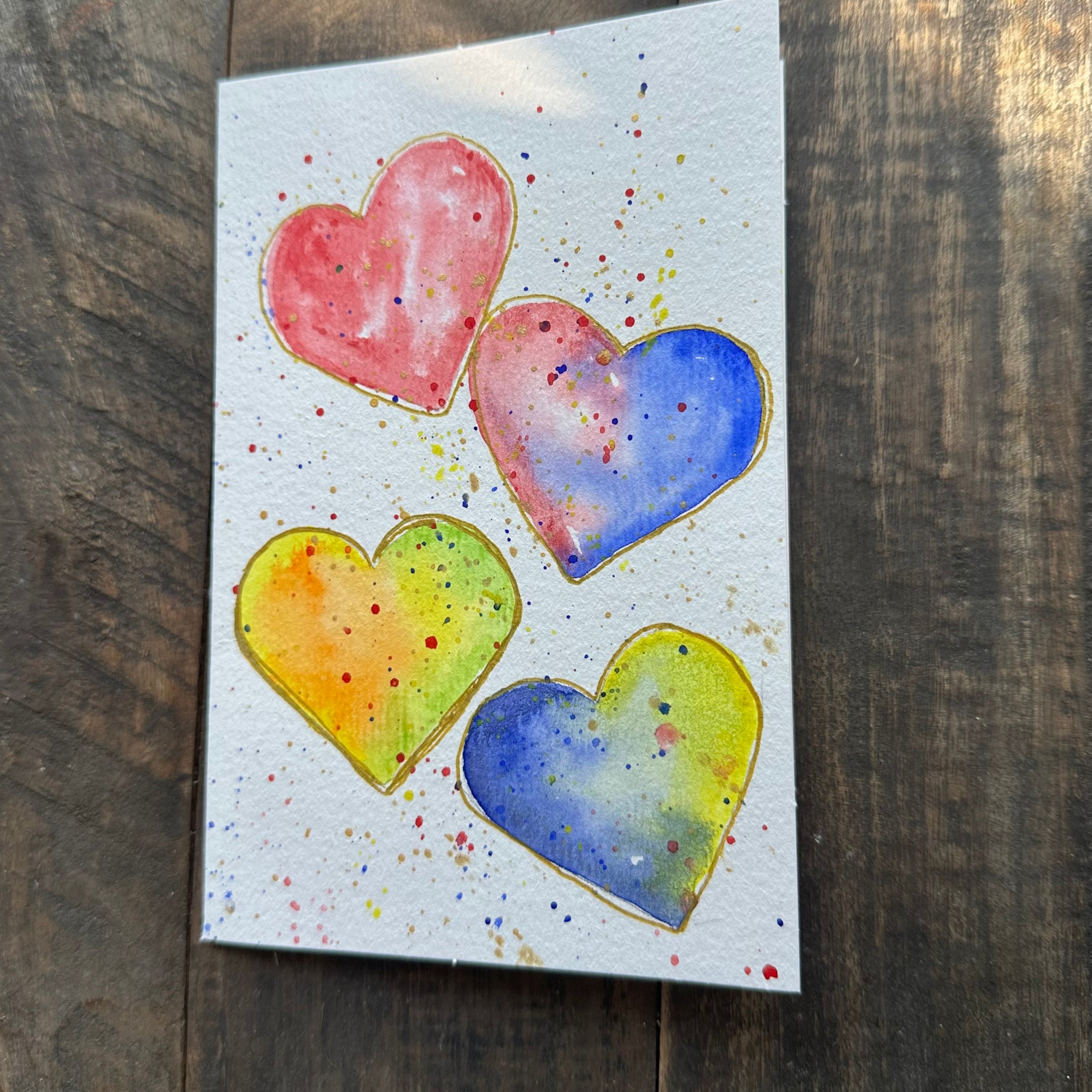 handpainted blank cards