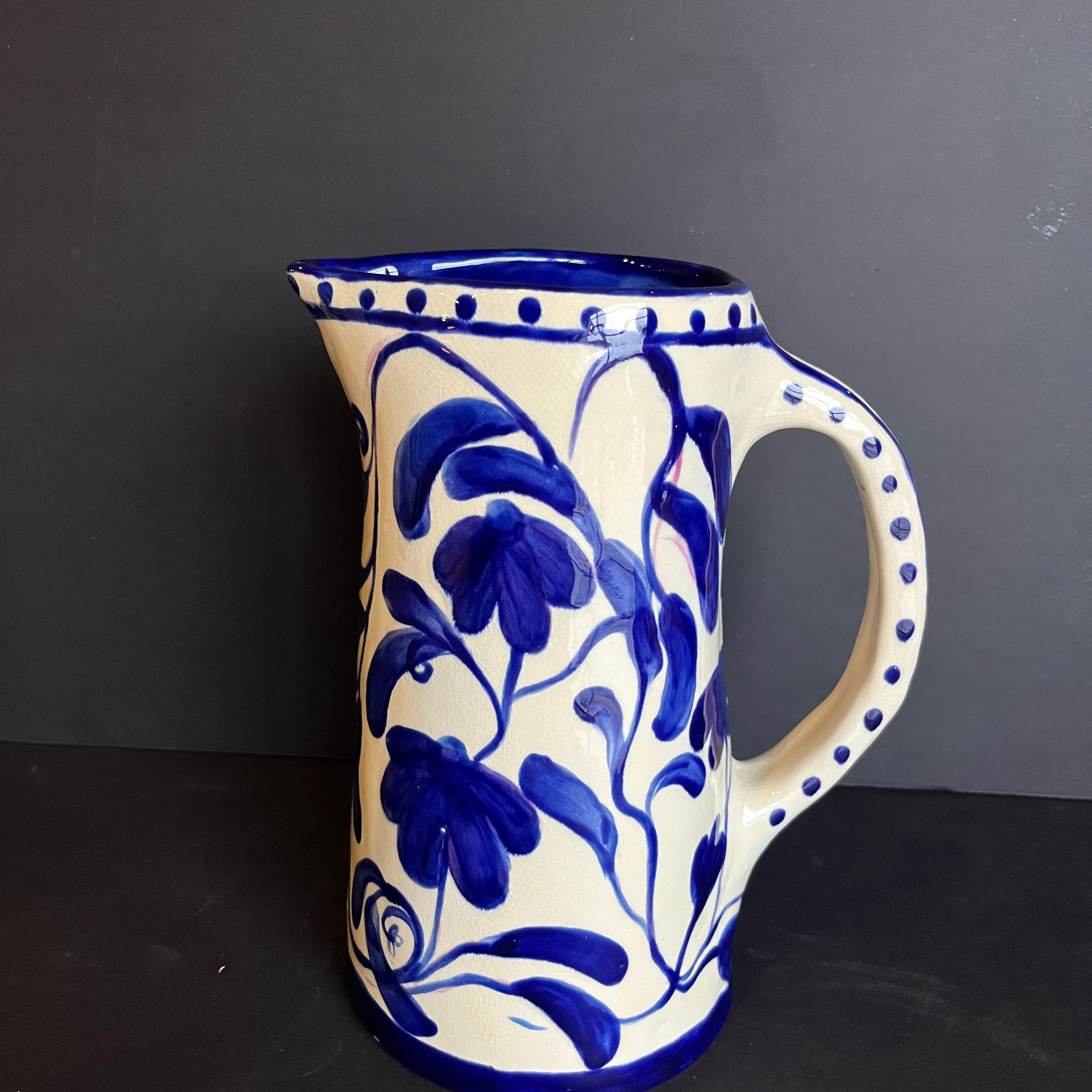 blue and white pitcher shop now at flower + furbishshipping, vase