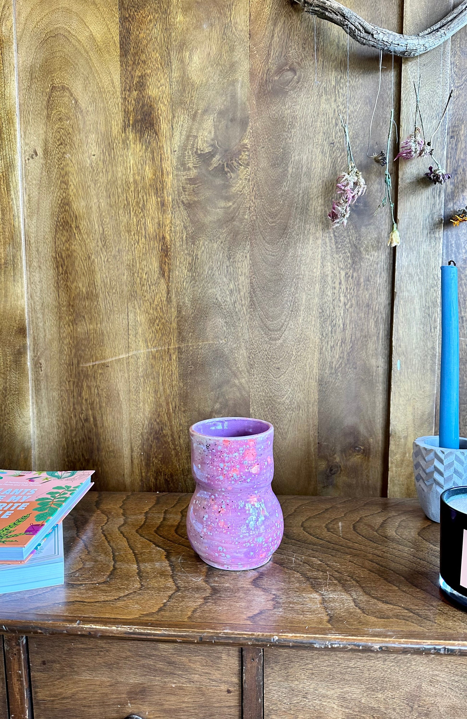 purple speckle vase vase from flower + furbish Shop now at flower + furbish