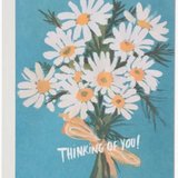 vintage daisy encouragement blank card