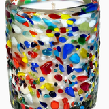 orange blossom bubble glass candle by putnam design