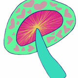 we heart mushrooms sticker