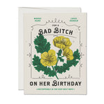 bad bitch birthday blank card shop now at flower + furbishbirthday, blank card, card, celebration, shipping