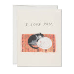 cat cuddle blank card card from flower + furbish Shop now at flower + furbish