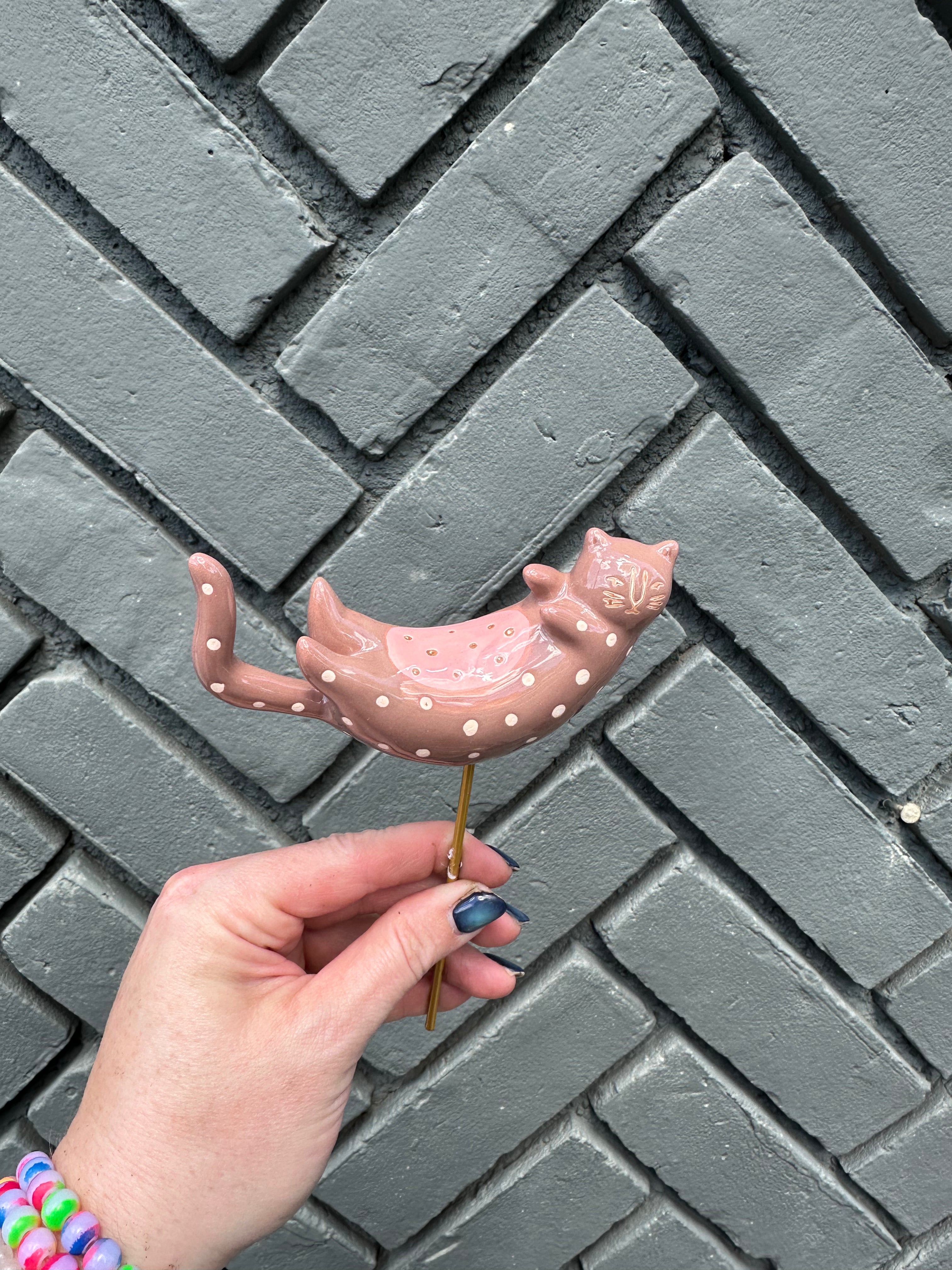 curious cats plant sticks shop now at flower + furbishcelebration, Gift, plant, Plant accessory, shipping, thank you