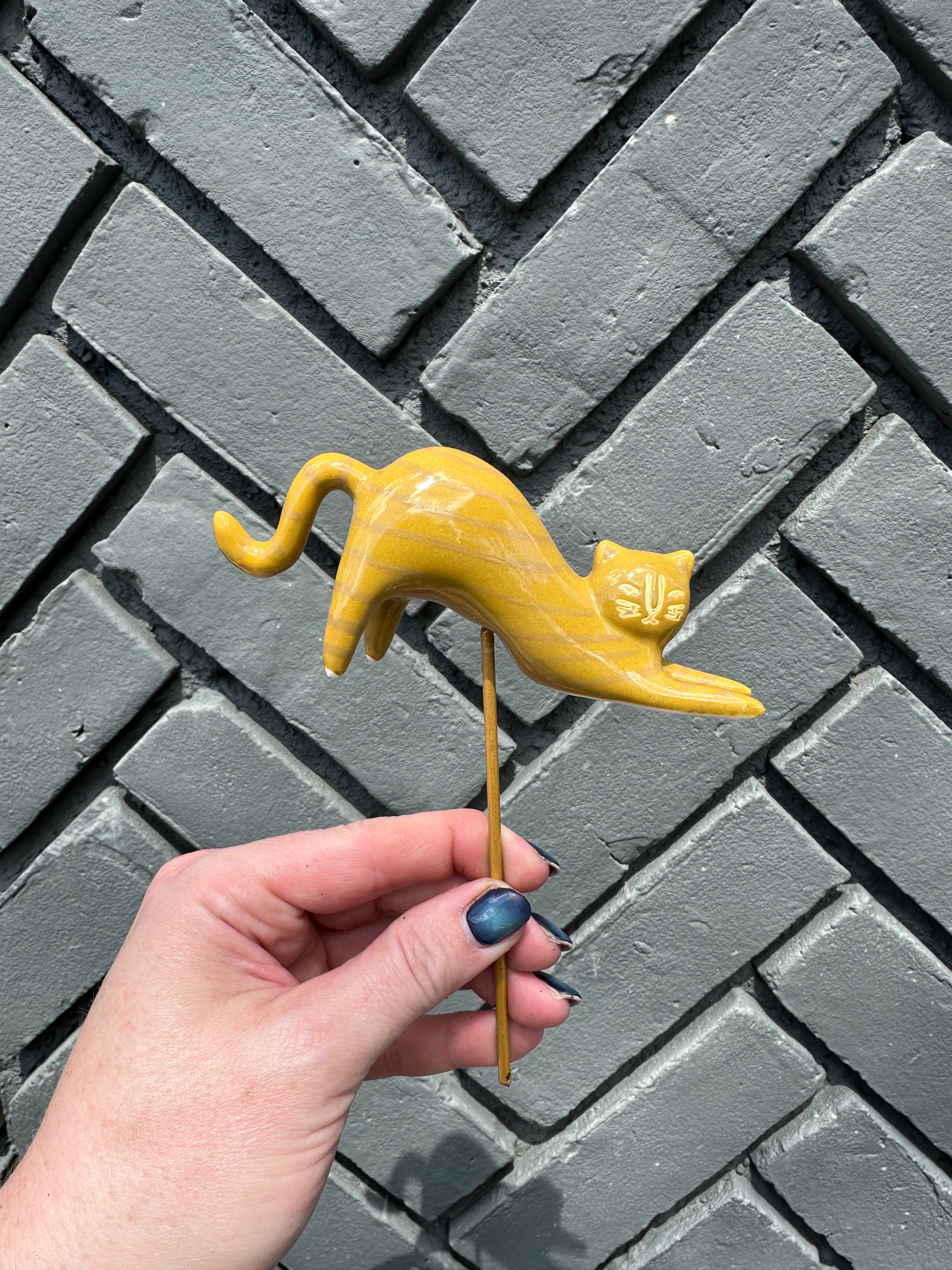 curious cats plant sticks shop now at flower + furbishcelebration, Gift, plant, Plant accessory, shipping, thank you