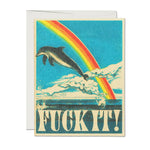 dolphin encouragement blank card shop now at flower + furbishblank card, card, encouragement, friendship, Gift, love, shipping