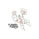 flower + furbish logo tees and sweatshirts