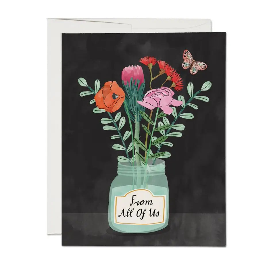 from all of us blank card shop now at flower + furbishblank card, card, celebration, shipping